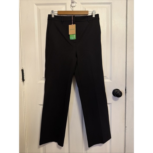 Boden Pants - NEW Boden Women's Pimlico Ponte Trousers Solid Black Size 8P Straight Leg